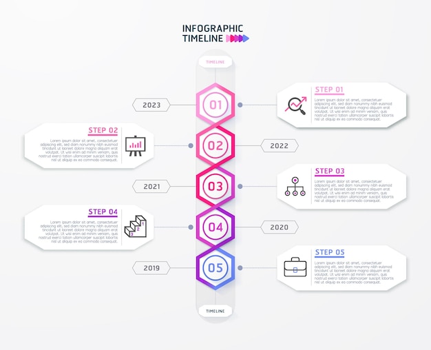 Infographic timeline diagram template