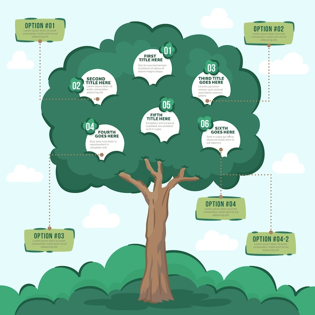 Vettore progettazione dell'albero di infografica