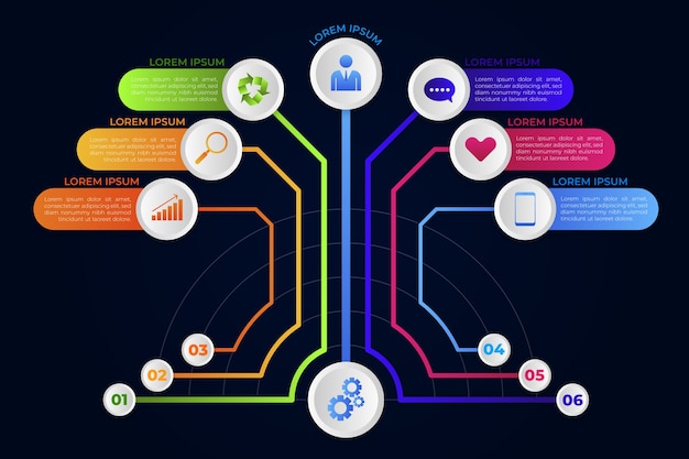 Progettazione dell'albero di infografica