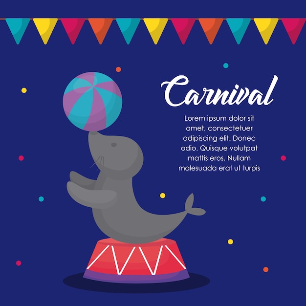 Infographic van carnaval circus concept