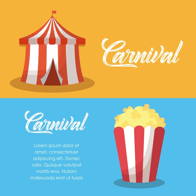 Infographic van carnaval circus