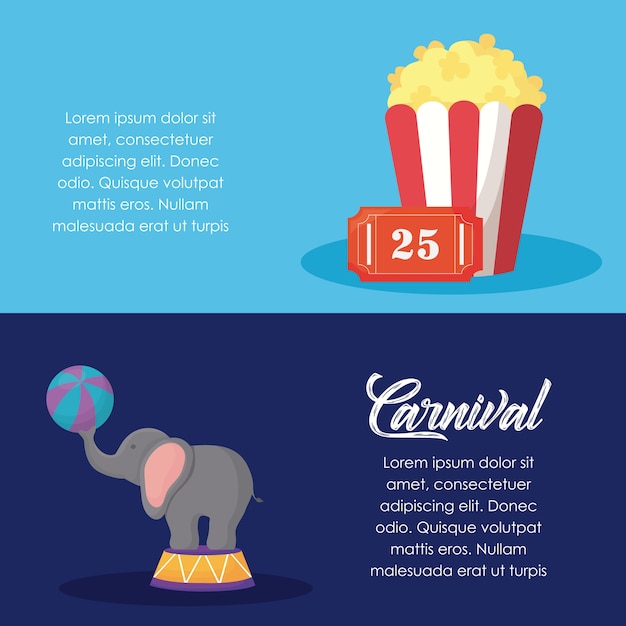 Infographic van carnaval circus