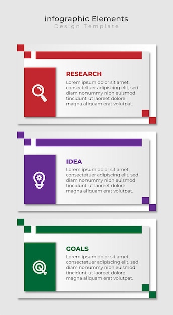 Шаблон инфографического векторного дизайна с иконками и 3 вариантами
