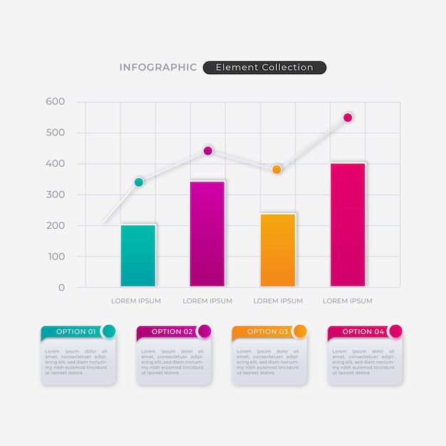 Vector infographic vector elementen gratis set