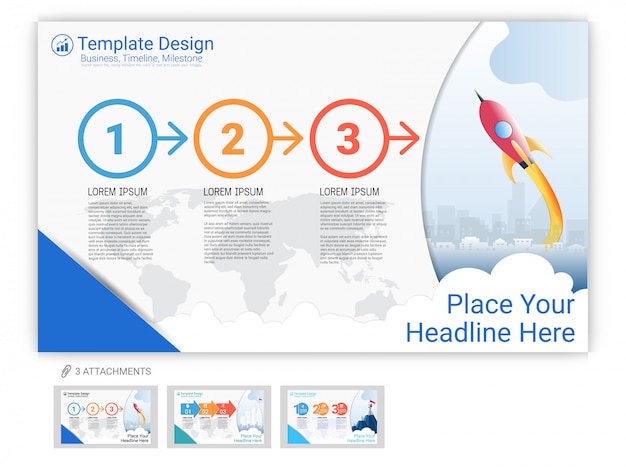 Infographic website template or landing page for web page design