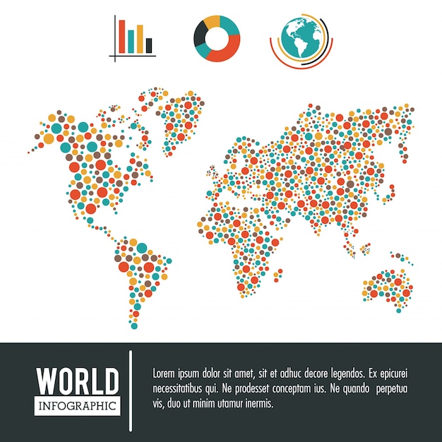 Infographic wereld van de aarde