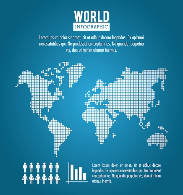 Infographic wereld van de aarde