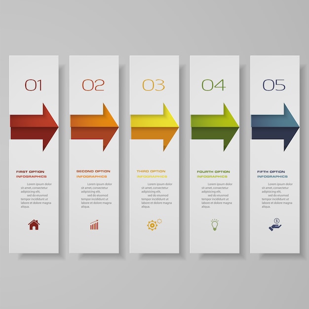 Vector infographic with horizontal banners