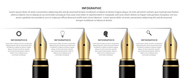 Infografica con penna.