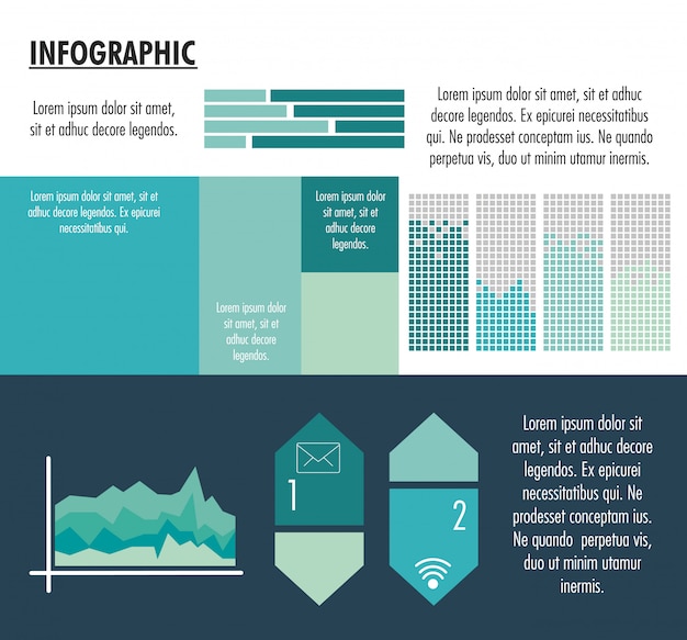 Infographic with statistics design