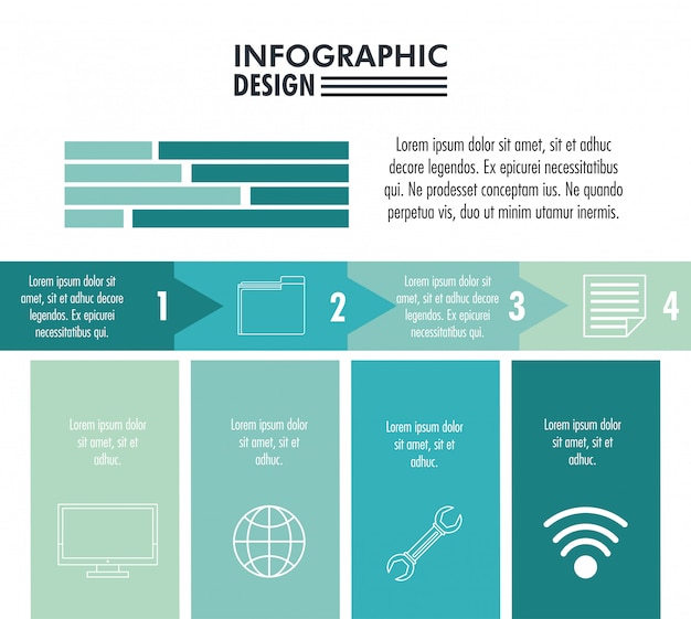 Infographic with statistics design