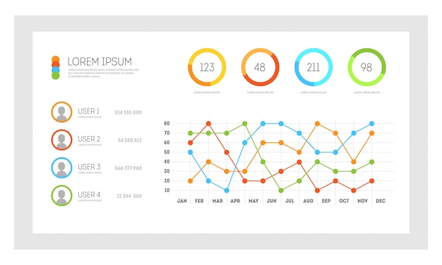 Vettore infografica con passaggi