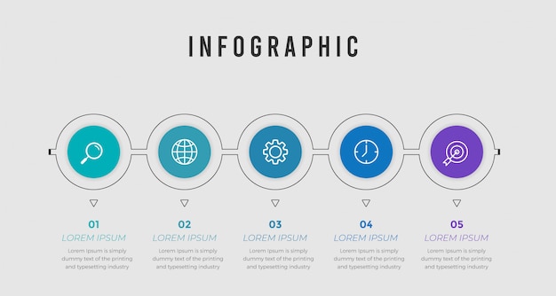 Infographic with steps