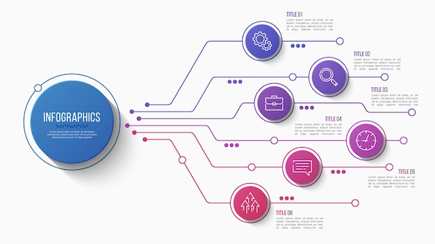 Vettore infografica con passaggi