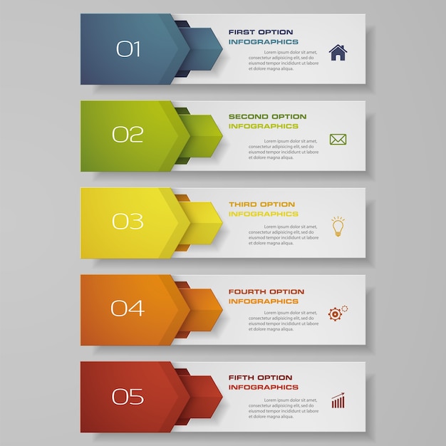 Vector infographic with vertical banners