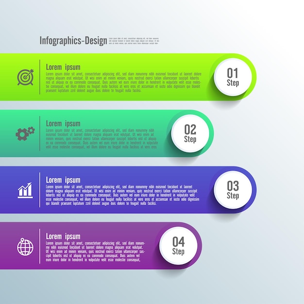 Infographic zakelijke banner sjabloon kleurrijk verloop ontwerp