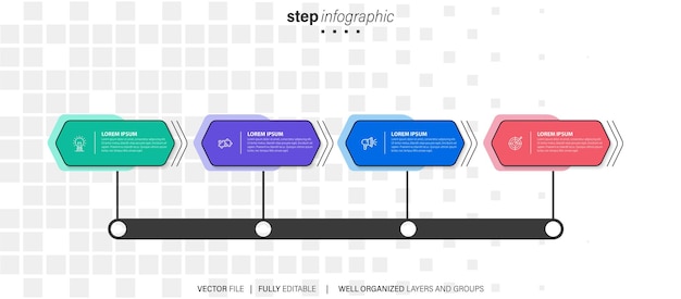 Infographic zakelijke opties grafiekbanner voor zakelijk succes