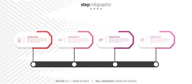 Infographic zakelijke opties grafiekbanner voor zakelijk succes