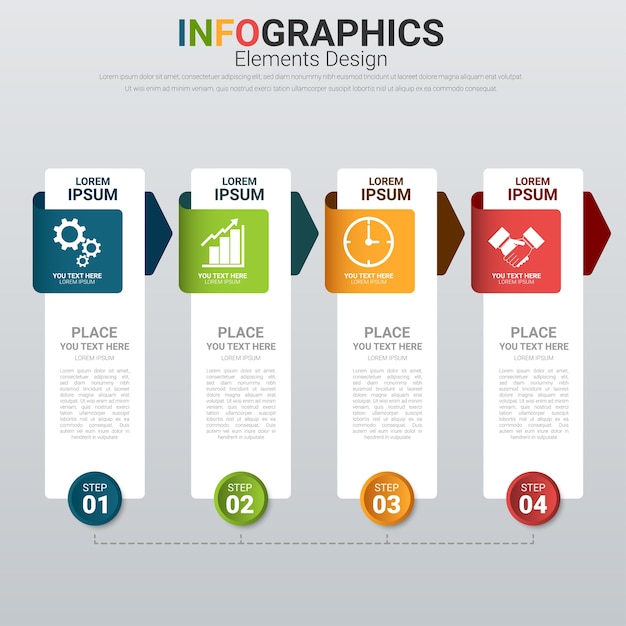 Infographic zakelijke sjabloon. lay-outoptie voor web.