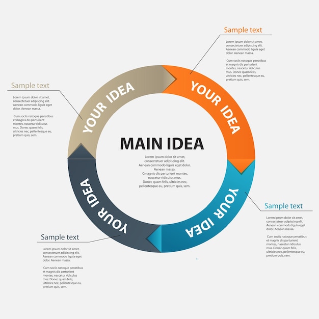 Infographic zakelijke sjabloon vectorillustratie