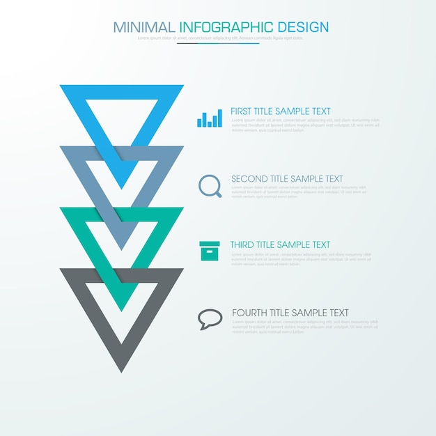 Infographicelementen met bedrijfspictogramproces of stappen en opties workflow vectorontwerp