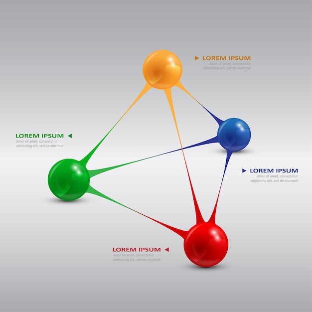 Infographicmalplaatje met kleurenballen