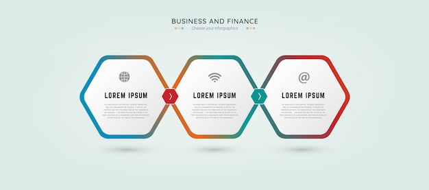 Infographicontwerp met pictogrammen. opties of stappen. procesdiagram, stroomschema, infografiek