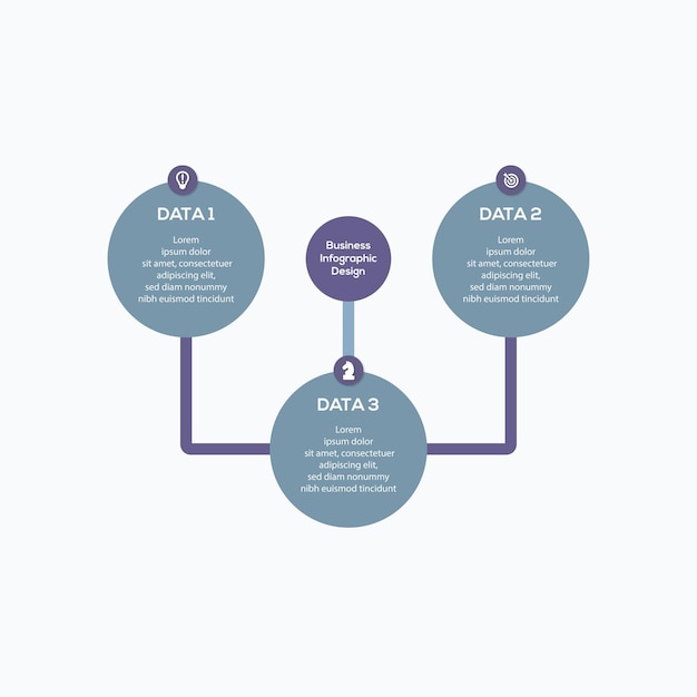 Infographics 3 steps premium vector design premium vector