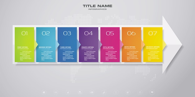 Vector infographics arrow chart element.