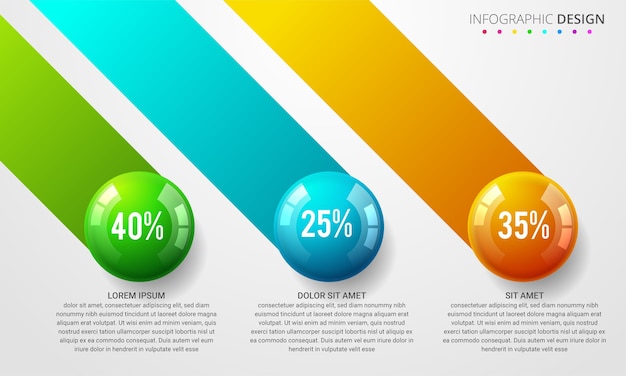 Infographics bal bedrijfsconcept.