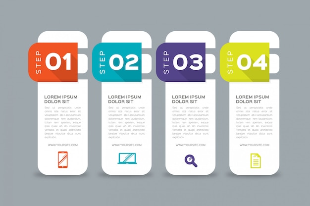 Infographics banners sjabloon multicolor vector set