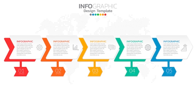 Infographics for business concept with icons and options or steps.