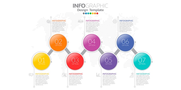 Infographics for business concept with icons and options or steps.