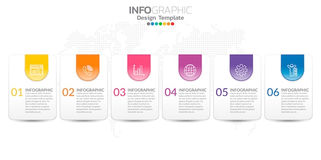 Infografica per il concetto di business con icone e opzioni o passaggi.