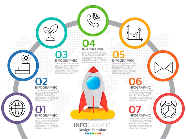 Infographics for business concept with icons and options