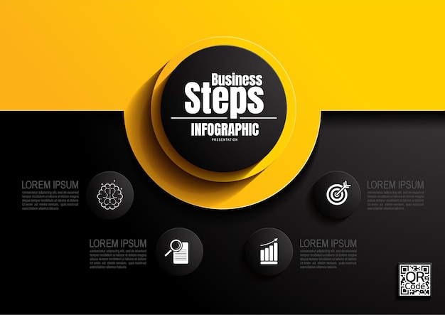 Infographics business process chart design template for presentation abstract timeline elements