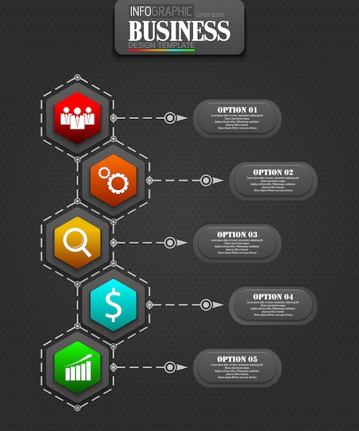 Vettore concetto di modello di business infografica