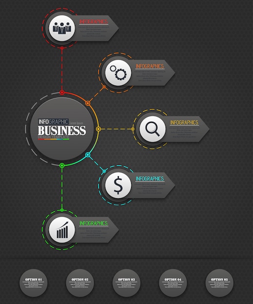 Vettore concetto di modello di business infografica