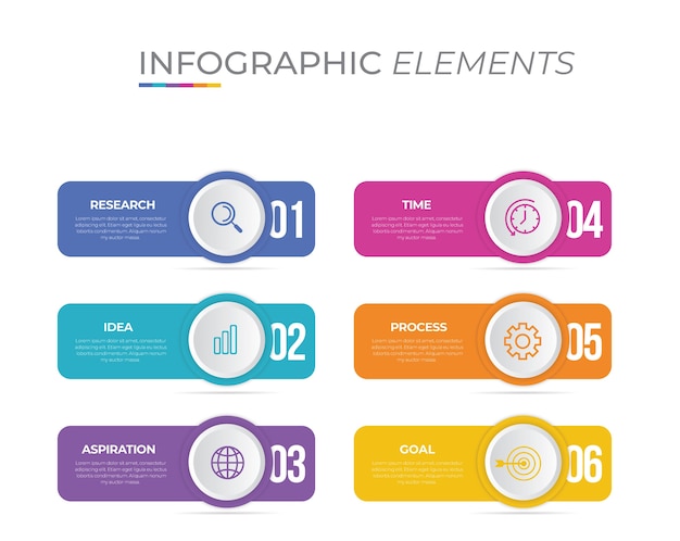 インフォグラフィックは、ワークフローのレイアウト、図、年次報告書、webデザインに使用できます。