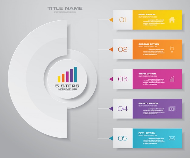 Elemento di design grafico infografica