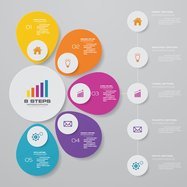 Elemento di design grafico infografica