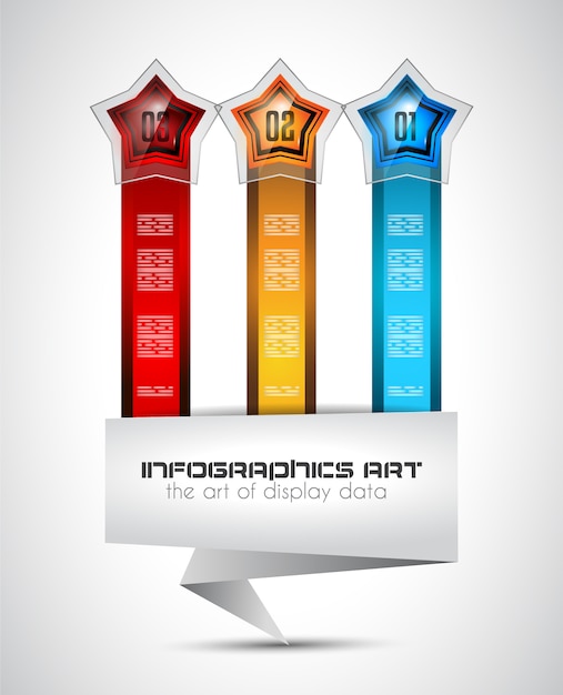 Infographics complex with option buttons and hand drawn sketch