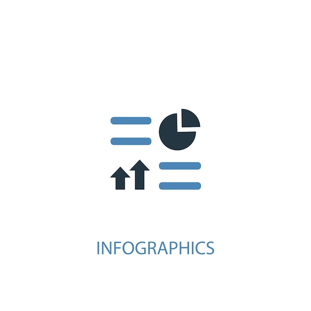 Infographics concept 2 colored icon. Simple blue element illustration. Infographics concept symbol design. Can be used for web and mobile UI/UX