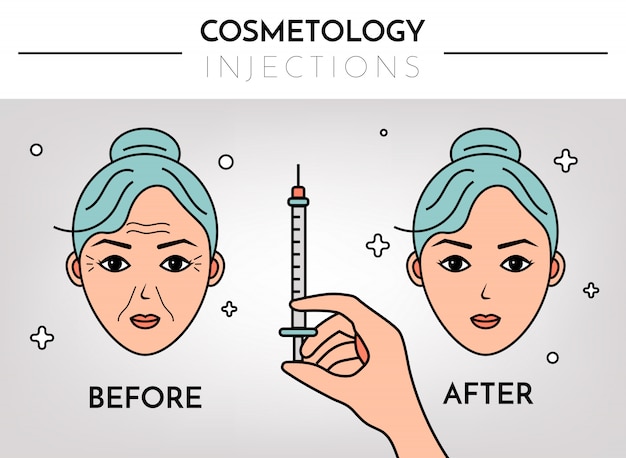 Vector infographics for cosmetology