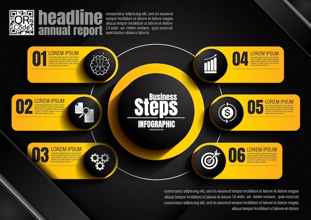 Infographics design black color 28