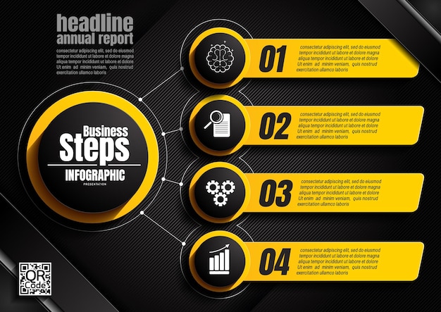 Infografica design colore nero 39