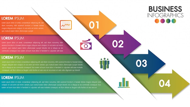 Modello moderno minimal design infografica.