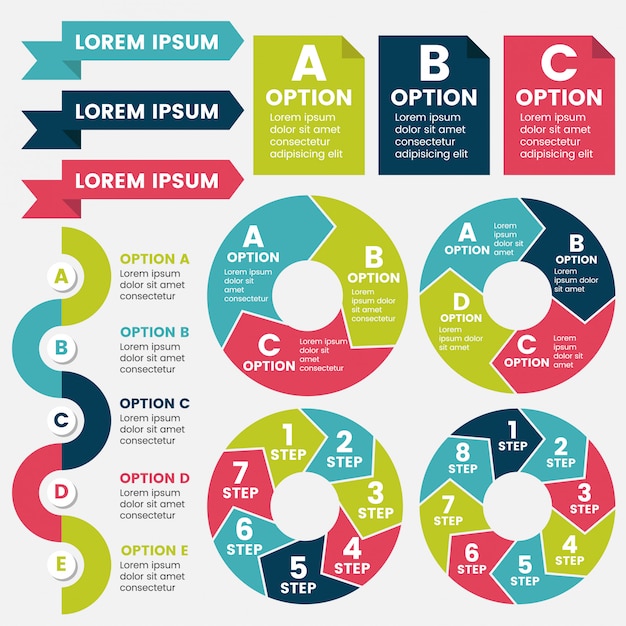 Vettore del modello di progettazione di infographics