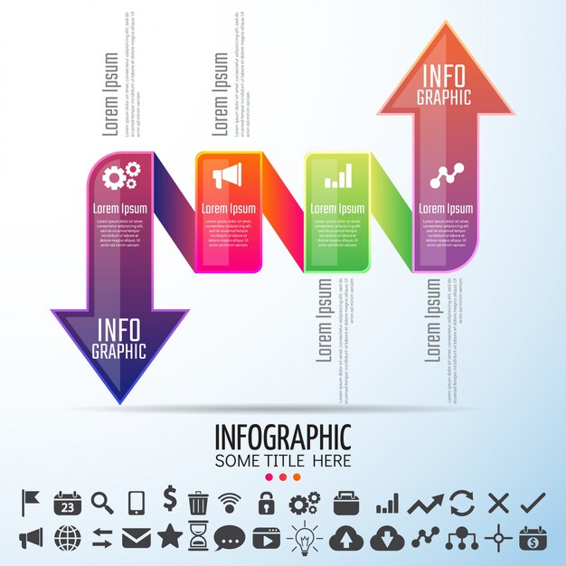 Vector infographics design template