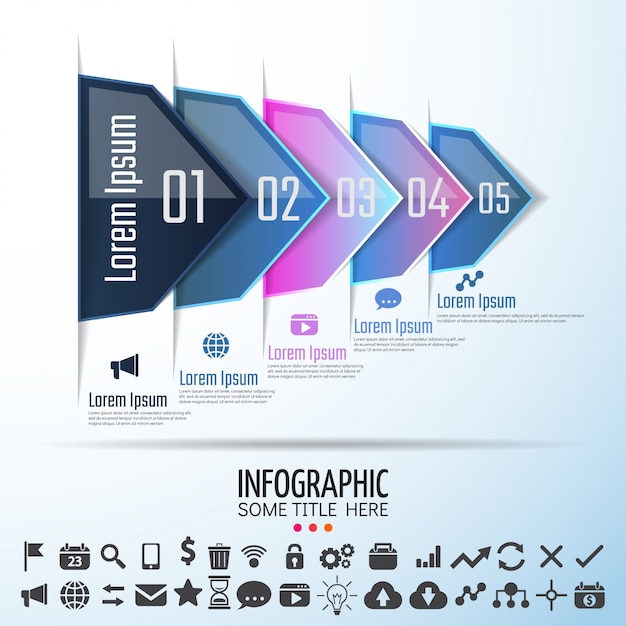 Vector infographics design template